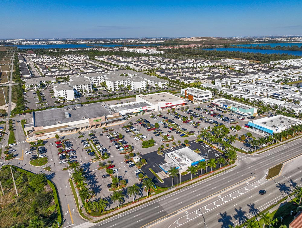 Aerial view of Doral Commons
